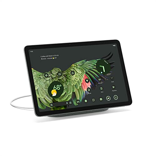 Google Pixel Tablet with Charging Speaker Dock - Android Tablet with 11-Inch Screen, Smart Home Controls, and Long-Lasting Battery - Hazel/Hazel - 128 GB, 2560x1600 Pixels