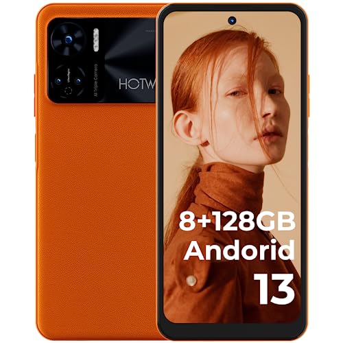 HOTWAV Note 12 Cell Phone Unlocked Android 13, 48+16MP Camera 8+128GB/1TB Expandable Mobile Phones, 6180mAh Battery 6.8" HD+ 4G Dual SIM Smartphone - Face ID/Fingerprint Unlock/NFC/GPS/20W Fast Charge