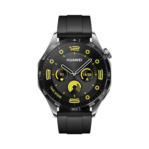 HUAWEI Watch GT 4 B19F 46mm Bluetooth Smartwatch 1.43" AMOLED Screen Fluoroelastomer Strap - Black