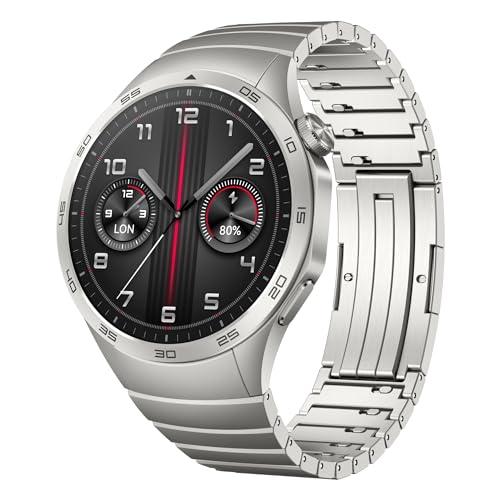 HUAWEI Watch GT 4 B19M 46mm Bluetooth Smartwatch 1.43" AMOLED Screen Stainless Steel Strap - Grey