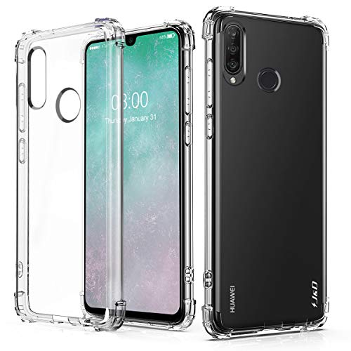 J&D Case Compatible for Huawei P30 Lite Case, Corner Cushion Ultra Clear Shock Resistant Protective Slim TPU Bumper Case for Huawei P30 Lite Bumper Case, Not for P30/P30 Pro