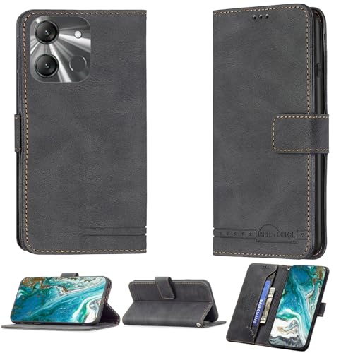 jioeuinly Logic L66M Case Compatible with Logic L66M Phone Case Cover Flip Stand Cover PU Leather BF09 Wallet Case Black
