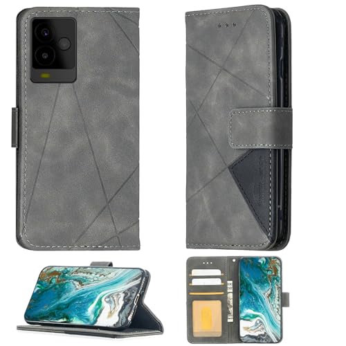 jioeuinly NUU A25 Case Compatible with NUU Mobile A25 Phone Case Cover Flip Stand Cover PU Leather Wallet Case Grey