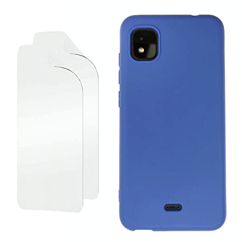 jioeuinly Wiko Life 3 Case Cover Compatible with Wiko Life 3 U316AT Phone Case + [2 Pack] Film Soft TPU Screen Protector Blue