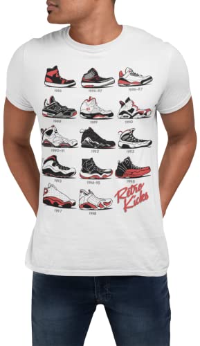 Jordan Retro Sneakers Image T Shirt to Match Jordans, Tee to Match Jordan 1 2 3 4 5 6 11 12 13 Gift for Jordan White