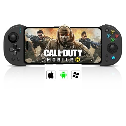 Joso Mobile Gaming Controller for iPhone/Android/PC, Telescopic Phone Controller with Turbo, Hall Effect Joystick, Controller for iPhone 15/14/13/12/ Pro Max, Galaxy S23/ S22/S21