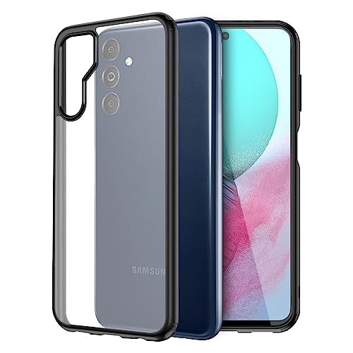 KAPAVER Hybrid Series Compatible with Samsung Galaxy M54 5G / Galaxy F54 5G Back Case[Anti-Fingerprints ][Anti-Scratch] Frosted Translucent Shockproof Slim Cover (Hazy Black)