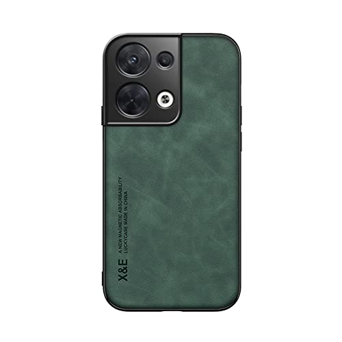 Kepuch Silklike Case for Oppo Reno 9 Pro+ - Cover Bumper Built-in Metal Plate for Oppo Reno 9 Pro+ - Green