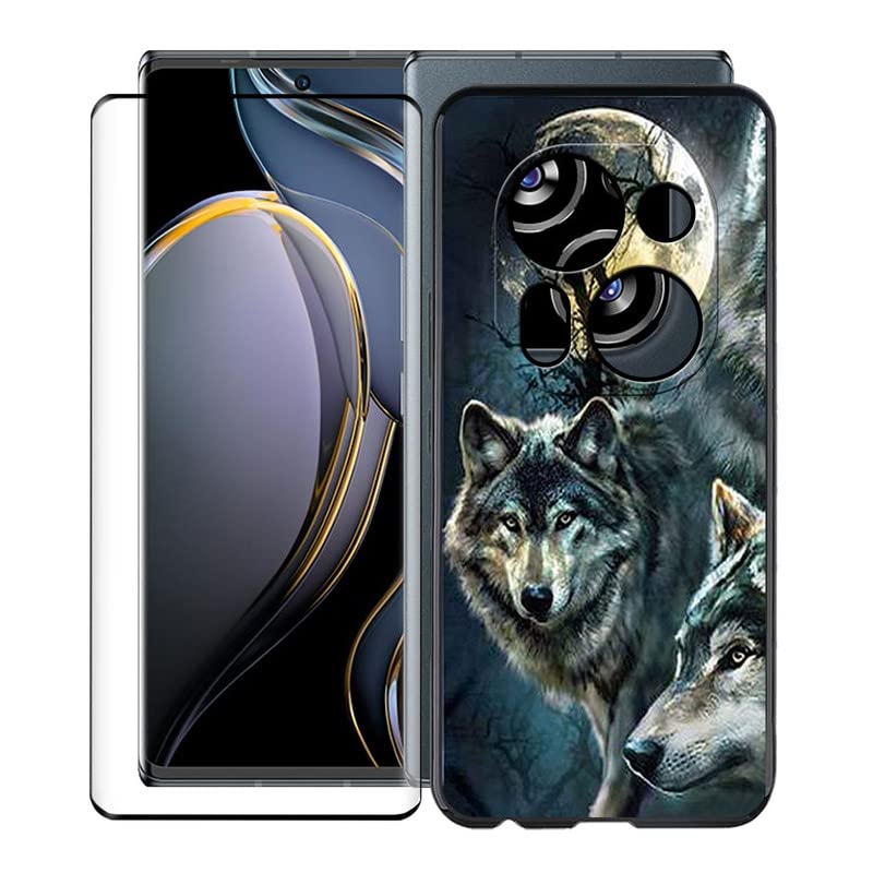 KJYF Case for Tecno Phantom X2 Pro (6.8"), with [ 1 x Tempered Glass Protective Film] Soft Silicone Protective Cover Bumper Shockproof Phone Case for Tecno Phantom X2 Pro - Accompany