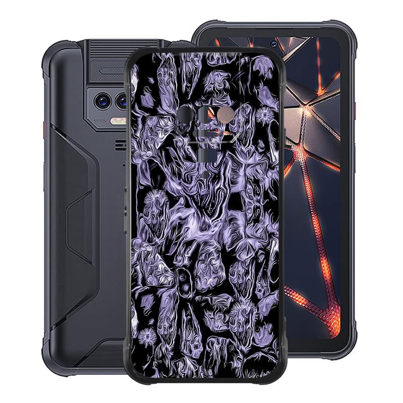 KJYFOANI for Cubot Kingkong 8 Case, Black Shockproof Bumper Sleeves, 360° Drop Antiscratch Protection Cover Slim Fit Ultra-Thin Soft Silicone Phone Case for Cubot Kingkong 8 (6.53") - Fantasy