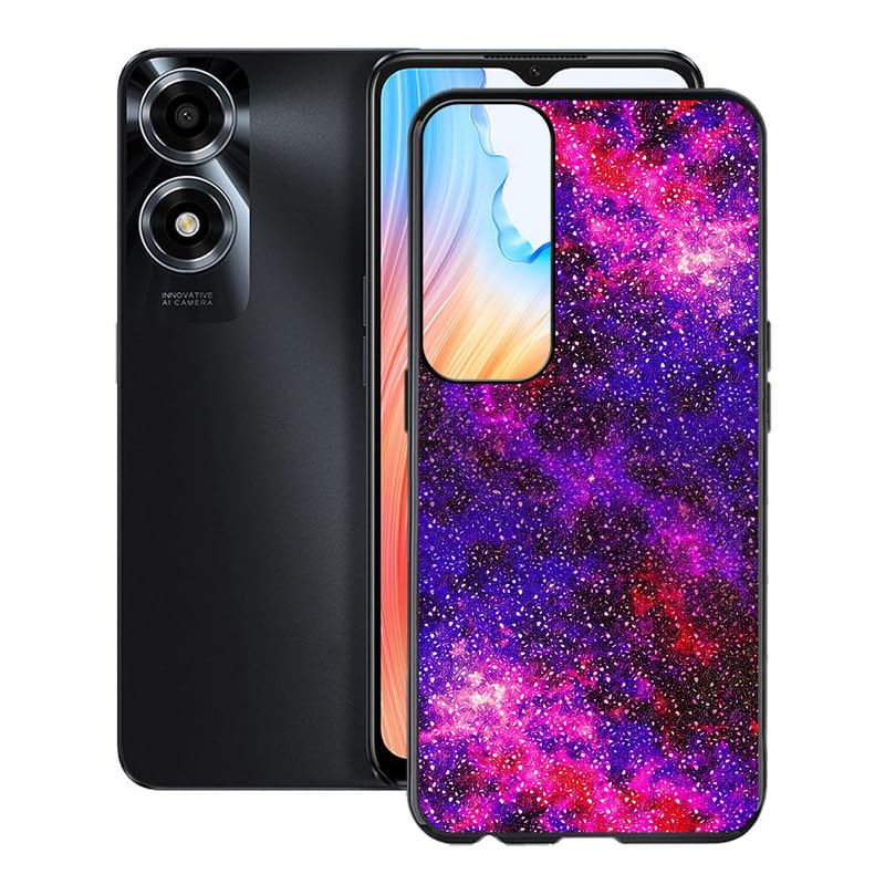 KJYFOANI for Oppo A2x Case, Black Shockproof Bumper Sleeves, 360° Drop Protection Shell Full Body Ultra-Thin Soft Silicone Cover for Oppo A2x (6.56") - Nebulae