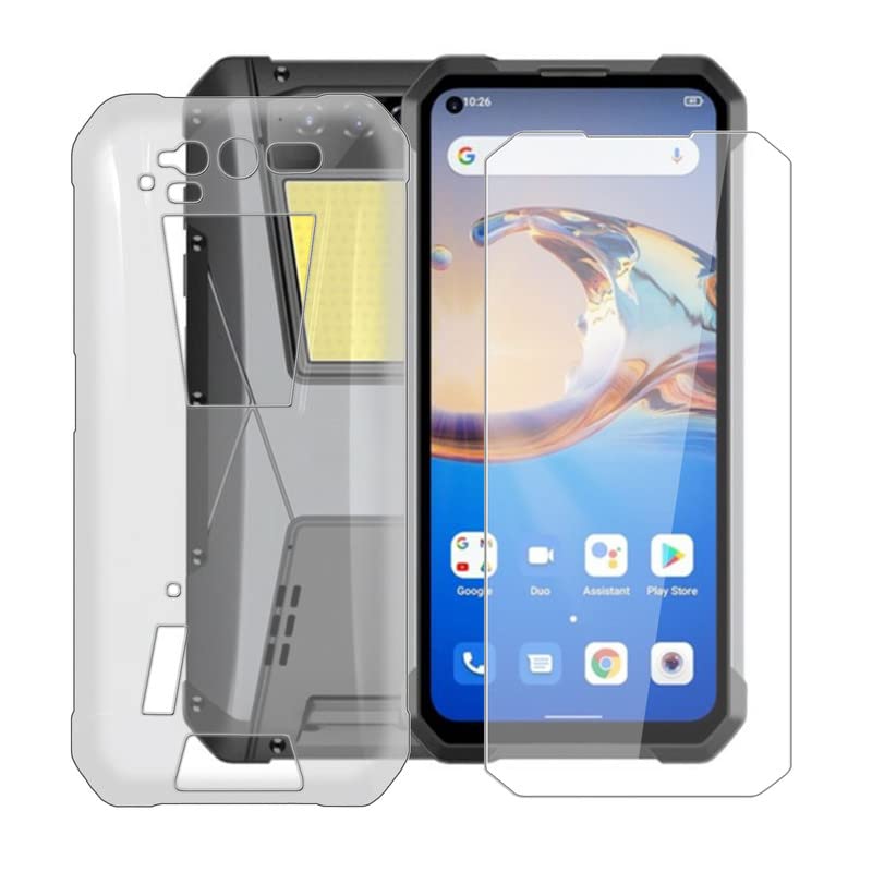 KJYFOANI Phone Case for Unihertz Tank (6.81"), with [1 x Tempered Glass Protective Film], Transparent Soft TPU Slim fit Case for Unihertz Tank [Anti-Scratch] [Anti-Yellow] - Crystal Clear
