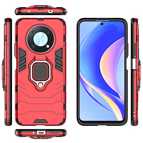 Kukoufey Case for Huawei Nova Y90 Case Cover,Bracket Shell Case for Huawei Nova Y90 / Enjoy 50 Pro CTR-AL00 Case Red
