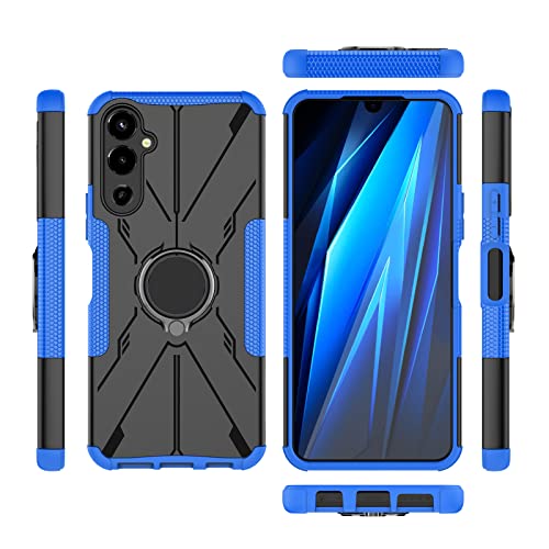 Kukoufey Case for Tecno Pova 4 Case Cover,360°Rotatable Kickstand Dual Layer Shockproof Case for Tecno Pova 4 Case Blue