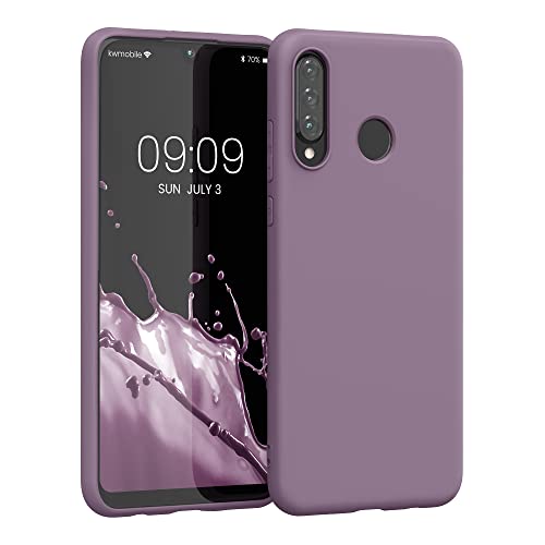 kwmobile Case Compatible with Huawei P30 Lite Case - Soft Slim Protective TPU Silicone Cover - Grape Purple