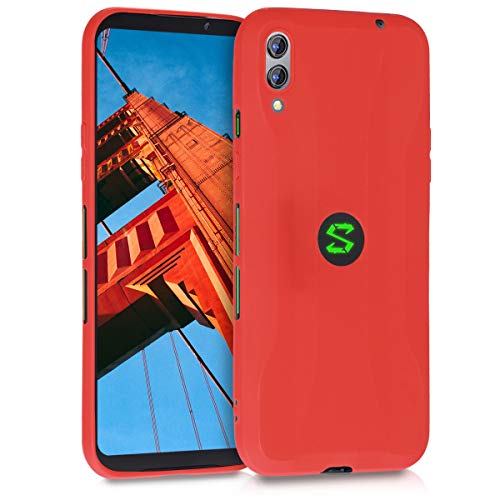 kwmobile Case Compatible with Xiaomi Black Shark 2 Case - Soft Slim Protective TPU Silicone Cover - Red Matte