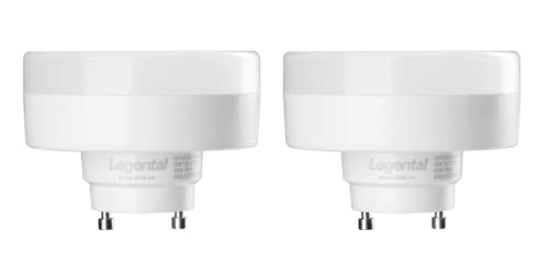 Legental 10w LED Puck GU24 Squat Light Bulb,18w Low Profile Spring CFL Equivalent,25000hrs Lifespan,800LM,Soft White(2700K),120-277V, Damp Location Suitable,UL Listed, 2 Pack