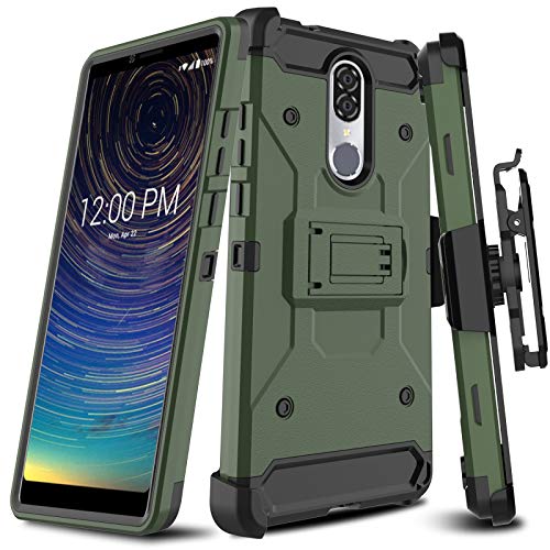 Leptech Compatible with Coolpad Legacy Case, Kickstand Series Full Body Heavy Duty Armor Protective Phone Cover Case for Coolpad Legacy 2019 (Natural)