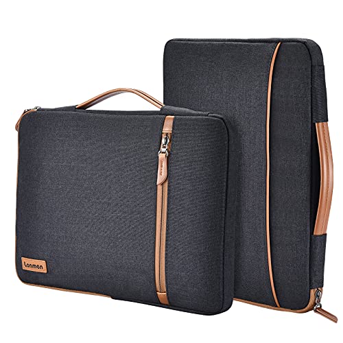 LONMEN 10.1 Inch Laptop Sleeve Case Tablet Bag Water-resistant Handbag Carrying Compatible with 10.5" iPad Pro/9.7" iPad Air 2/10" Surface Go/Samsung Galaxy Tab S2 S3 S4/10.1" Lenovo Yoga Tab 3, Brown