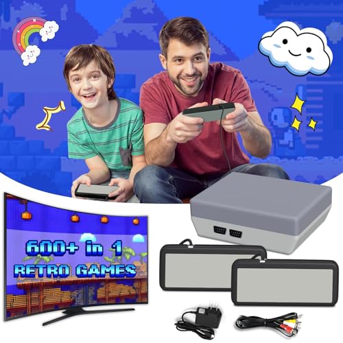 Mini Retro Game Console with Built In Games 620 HDMI, Mini Console Classic Games Console Retro Video Game Console Mini Game Consoles, All In One Game Console with 2 Controllers, Gift For Kids