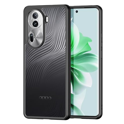 MOOISVS Case for Oppo Reno 11 Pro, Hydrophobic, Anti-Fade, Anti-Fingerprint Shockproof Protective Phone Case Fits Oppo Reno 11 Pro,Clear Black