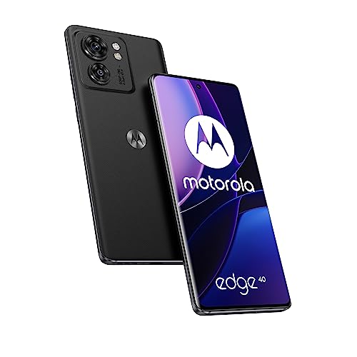 Motorola Edge 40 5G (Eclipse Black) Dual-SIM (Nano, eSIM) 256 GB Speicher + 8 GB RAM GSM entsperrtes Android-Smartphone – internationale Version
