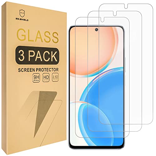 Mr.Shield [3-Pack] Designed For Honor X8 4G [NOT fit for 5G Version] [Tempered Glass] [Japan Glass with 9H Hardness] Screen Protector