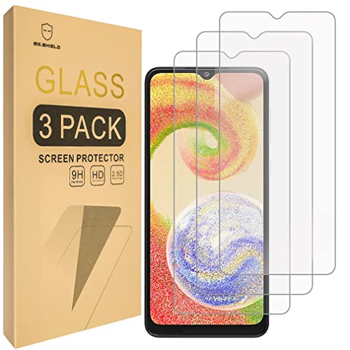 Mr.Shield [3-Pack] Designed For Samsung Galaxy A04 [Tempered Glass] [Japan Glass with 9H Hardness] Screen Protector