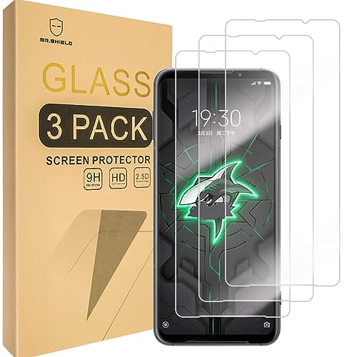 Mr.Shield [3-Pack] Designed For Xiaomi Black Shark 3 [Tempered Glass] [Japan Glass with 9H Hardness] Screen Protector with Lifetime Replacement