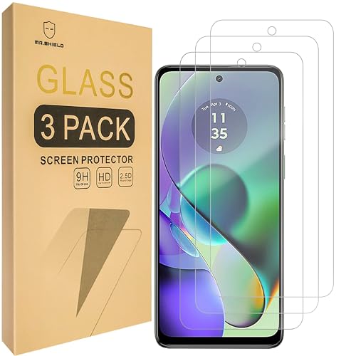 Mr.Shield [3-Pack] Screen Protector For Motorola Moto G54 5G [Tempered Glass] [Japan Glass with 9H Hardness] Screen Protector