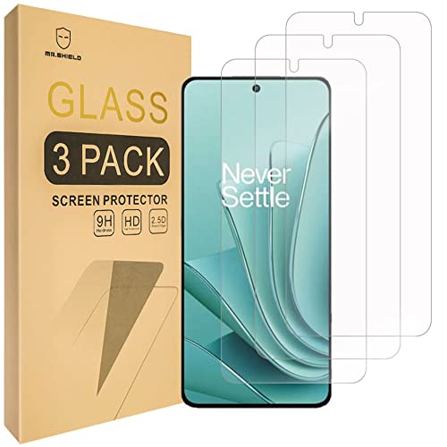 Mr.Shield [3-Pack] Screen Protector For OnePlus Nord 3 / OnePlus Ace 2V [Tempered Glass] [Japan Glass with 9H Hardness] Screen Protector
