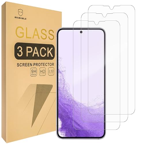 Mr.Shield [3-Pack] Screen Protector For Samsung Galaxy S24 Plus/Galaxy S24+ [Fingerprint Unlock Compatible] [Tempered Glass] [Japan Glass with 9H Hardness] Screen Protector