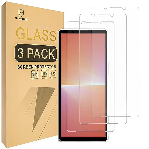 Mr.Shield [3-Pack] Screen Protector For Sony Xperia 5 V [Tempered Glass] [Japan Glass with 9H Hardness] Screen Protector