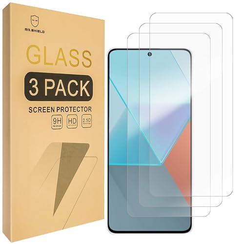 Mr.Shield [3-Pack] Screen Protector For Xiaomi Poco X6 and Redmi Note 13 Pro [Tempered Glass] [Japan Glass with 9H Hardness] Screen Protector