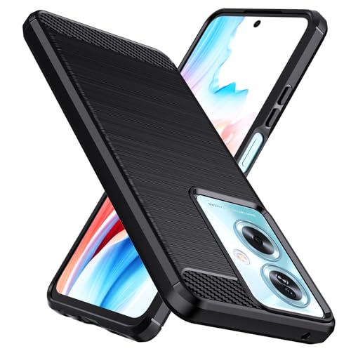 Natbok Designed for Oppo A79 Case, Flexible TPU [Brushed Texture] [Anti-Slip] Shockproof Military Protection Bumper Phone Case,Slim Case Cover for Oppo A79,Black