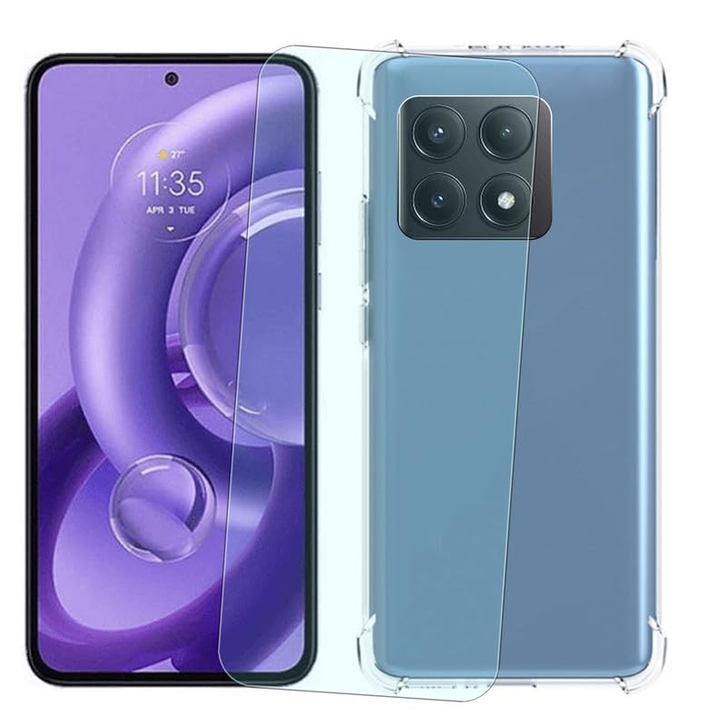 NEOYUKL Cover for Xiaomi Redmi K70E Phone Case(6.67 inches), for Xiaomi Redmi K70E Screen Protector [1 Pack],Transparent Shell for Xiaomi Redmi K70E