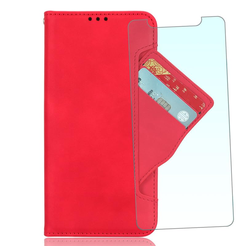 NEOYUKL Wallet Case for Tecno Spark 20 Pro (6.60 inches),Wallet Leather Phone Case with Magnetic Closure Credit Card Slots+for Tecno Spark 20 Pro Screen Protector（1 Pack）