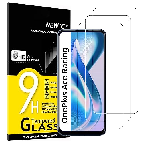 NEW'C [3 Pack] Designed for OnePlus Ace Racing Screen Protector Tempered Glass, Bubble Free, Ultra Resistant