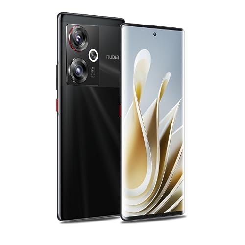 nubia Z50 Cellphone - 5G Unlocked Android Phone, 64MP+50MP Dual Camera, Qualcomm Snapdragon 8 Gen 2, 144Hz 6.67” AMOLED Screen, 80W Quick Charge Android Phone w/ 5000mAh Battery, 12GB, Black