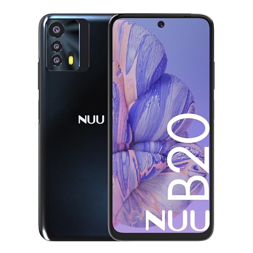 NUU B20 Cell Phone, 5G, Compatible with T-Mobile, AT&T, Cricket Phones, 6.5” FHD + Display, 8GB + 128GB, 48MP Triple Camera, Mint Mobile, Dual SIM, Stardust Blue, US Warranty & Hotline 2022