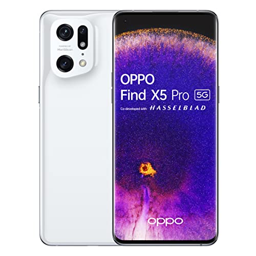 Oppo Find X5 Pro 5G Dual 256GB ROM 12GB RAM Factory Unlocked (GSM Only | No CDMA - not Compatible with Verizon/Sprint) China Version | No Google Play Installed Mobile Cell Phone - Ceramic White