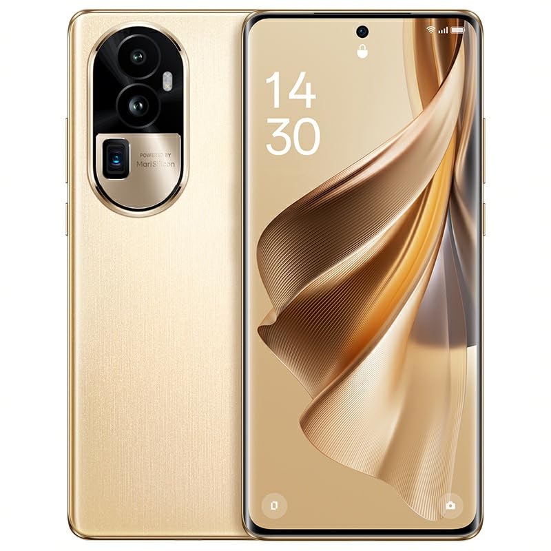 Original Oppo Reno 10 Pro+ Plus 5G Smartphone 16G+512GB 6.74" 120Hz AMOLED Snapdragon8+ Gen1 64MP Camera 100W SuperVOOC Flash Charge Face ID 4700mAh by-（CTM Global Store） (Gold 16+512(AG Glass))