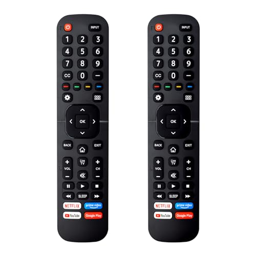 【Pack of 2】 New Universal Remote for Hisense TV Remote, 2 Piece Replacement Control EN2A27 for Hisense-Smart-TV-Remote