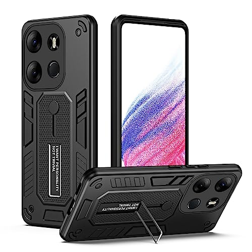 Phone Case Cover for Tecno Spark Go 2023 / Pop 7 Pro/ Pop 7 / SMART 7 / X6515 Heavy Duty Shock Absorbing Full Body Protective TPU Rubber Case and Hard Phone Case with dra
