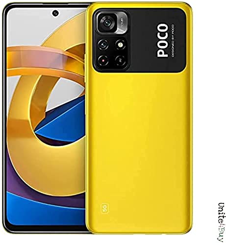 Poco M4 PRO 5G 64GB 4GB RAM Factory Unlocked (GSM Only | No CDMA - not Compatible with Verizon/Sprint) w/Fast Car Charger Bundle - Yellow