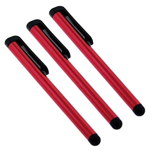 Premium 30 Pack Stylus Compatible with Meizu MX4 Pro Custom Digital Slim Touch Pen for Your Capacitive Touch Screen! (RED)