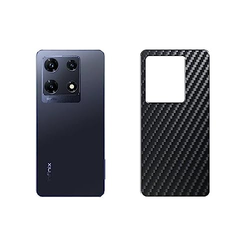 Puccy 2 Pack Back Protector Film, compatible with Infinix NOTE 30 Pro Black Carbon Fiber Guard Cover Skin （ Not Tempered Glass Front Screen Protectors ）