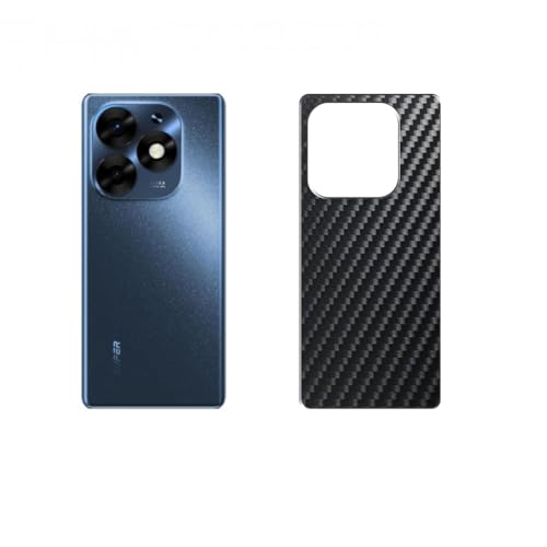 Puccy 2 Pack Back Protector Film, compatible with itel S23+ Plus Black Carbon Fiber Guard Cover Skin （ Not Tempered Glass Front Screen Protectors ）