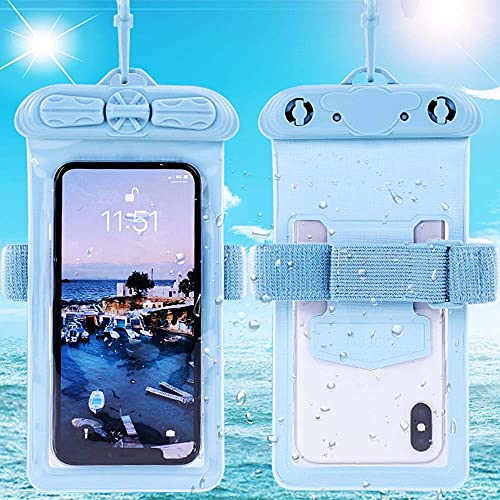 Puccy Case Cover, Compatible with Blackview Shark 8 Waterproof Pouch Dry Bag (Not Screen Protector Film) Blue