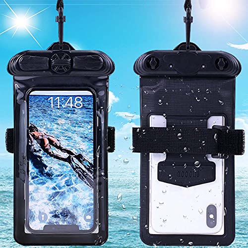 Puccy Case Cover, Compatible with Honor X7b Black Waterproof Pouch Dry Bag (Not Screen Protector Film)